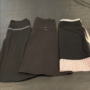 Elegant Black Polka Dot Skirt